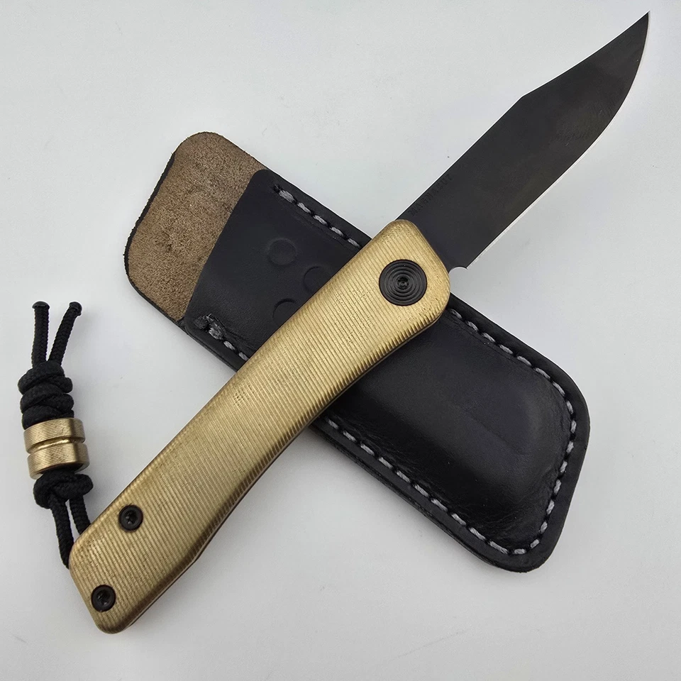 Tactile Knife Co. Bexar Cuchillo Plegable Bronce Negro DLC MagnaCut Junta Deslizante Cuentas Foto 1 de 4