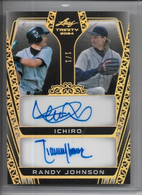 2024 Trinity Baseball Ichiro /R.Johnson Dual Black Autograph Card #DA-18 1 of 1 - Image 1 of 2