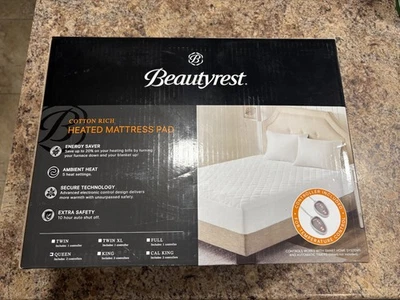 Beautyrest Cotton Rich Heated Mattress Pad Electric Size Queen - Image 1 of 4