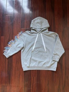 $633 Stella McCartney Sweatshirt Hoodie 14 “ ALL IS LOVE “ Fringe Embroidered - Picture 1 of 8