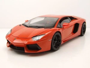 Lamborghini Aventador LP700-4 2011 Arancione Metallico Modellino 1:18 Welly - Foto 1 di 11