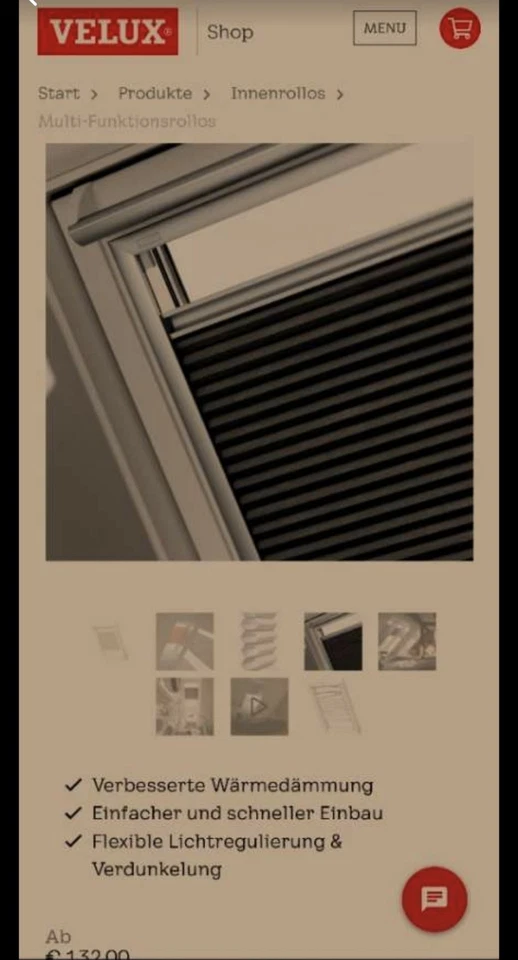 3x Velux Multifunktionsrollo grau-taupe Fenstergröße: 206; wie neu FHC206 1170s Foto 1 de 1