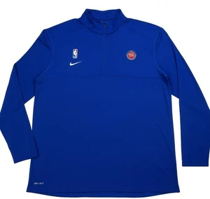 ✅ Nike Dri-Fit 1/4 Zip NBA Performance Pullover Detroit Pistons Blau Herren 3XL 💯 - Bild 1 von 9