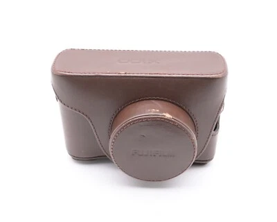 Fujifilm X100 X100S X100T Brown Leather Camera Case  (#15448) - Image 1 of 4