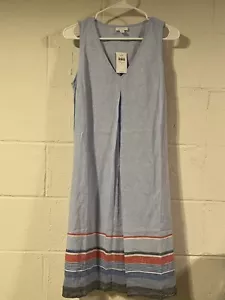 J. Jill - S - NEW Gorgeous Linen A-Line Dress - Cornflower Multi - NWT - Picture 1 of 6