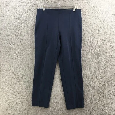 J Jill Pull On Leggings Womens Medium Solid Blue Mid Rise Stretch Elastic Waist - Image 1 of 4