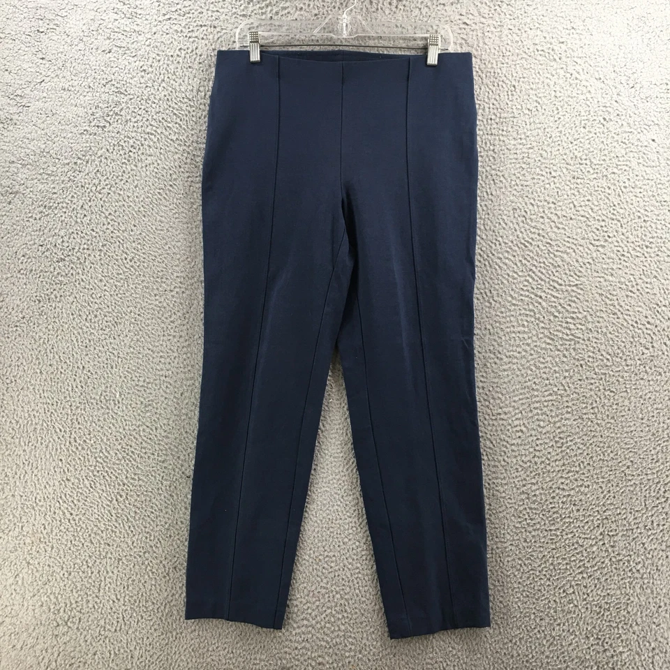 J Jill Leggings Pull On Mujer Medianos Sólidos Azul Tiro Medio Elastizados Cintura Elástica Foto 1 de 4