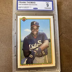 1990 Bowman frank Thomas #329 Rookie CCG 9 - Picture 1 of 4