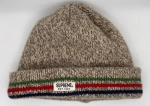 Supreme Rag Wool Beanie Tan Fw12 Box Logo Bogo - Rare - Preowned - Picture 1 of 2