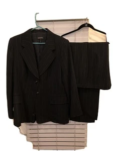 Escada Blue Wool Pinstripe Suit FREE SHIPPING - Picture 1 of 8