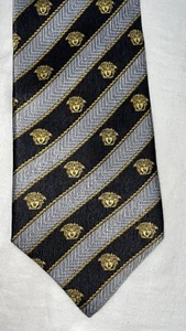 Cravatta Gianni Versace 100% seta medusa - Foto 1 di 6