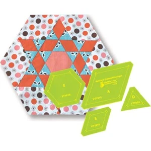 Diamond Hexagon 5 Piece Patchwork Template Set, VT1010 - Imagen 1 de 1