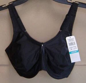 NWT$52 WACOAL 32DDD BASIC BEAUTY FULL FIGURE SEAMLESS UNDERWIRE BRA Black 855192 - Picture 1 of 4
