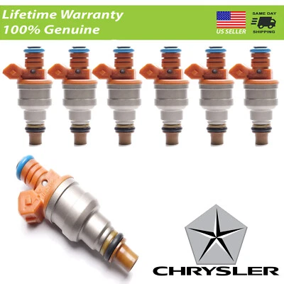 X6 Genuine Bosch FUEL INJECTORS PLYMOUTH ACCIAIM GRAND VOYAGER 1992-95 3.0 V6  - Image 1 of 4
