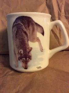 Famous Artist Glen Loates Porcelain Wolf Mug Viletta Canada 4 Inch - Picture 1 of 5