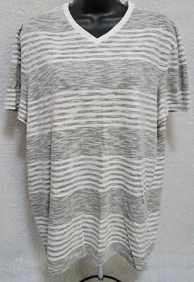 Camisa Urban Pipeline Hombre Talla L Grande Gris Blanco Rayas Foto 1 de 4