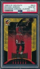 MICHAEL JORDAN 1999-2000 Hologrfx Maximum #MJ3 AUSOME GOLD PSA 10 GEM BULLS HOF