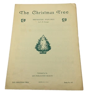 “The Christmas Tree” Vintage Sheet Music – E.R. Kroeger, Art Publication Society - Picture 1 of 5