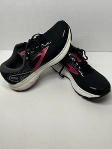 Brooks Ghost 14 Women's Running Shoes 8 D Black/Pink/Yucca One Insole Missing - Picture 1 of 10