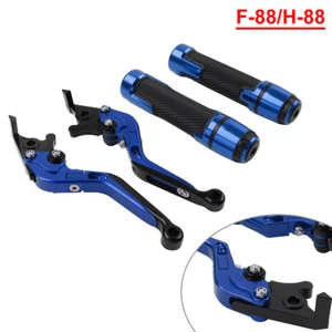 For Kawasaki ZX1400 ZX14R ZZR1400 Handlebar Grips Brake Clutch Levers Sets Blue - Bild 1 von 10