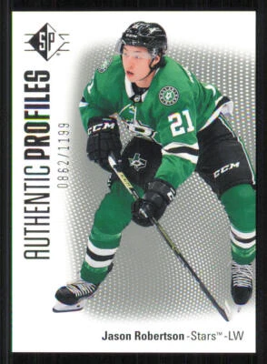 2021-22 UD SP Hockey Authentic Profiles #AP-8 Jason Robertson /1199 - Image 1 of 2