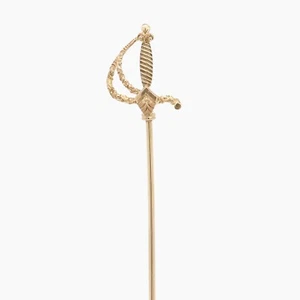 Vintage 14K Gold Figural Rapier or Dueling Sword Stickpin - Bild 1 von 7