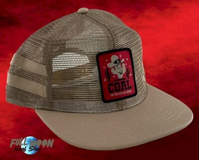 全新 Coal The Ripley Khaki 全网男式平沿帽卡车司机帽 — 第 1/4 张图片