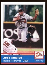 2005 Grandstand Danville Braves JOSE SANTOS RC BRAVES DOMINICAN REPUBLIC