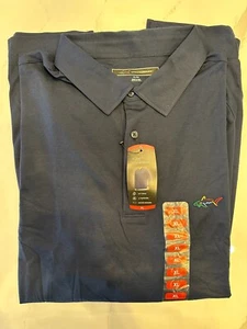 NEW WITH TAGS GREG NORMAN LONG SLEEVE PERFORMANCE POLO SHIRT NAVY SIZE XL - Picture 1 of 5