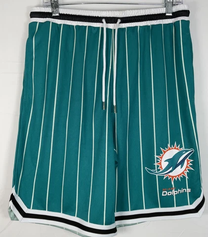 NWOT Men’s Primark NFL Miami Dolphins Pinstripe Loose Fit Shorts M Cover