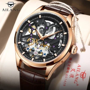 AILANG Men's Watch Hollow Tourbillon Waterproof Automatic Mechanical Wristwatch - Picture 1 of 27
