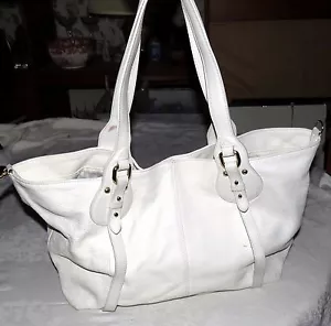 Borsa a mano Furla grande bianca con reperti in metallo - Foto 1 di 4