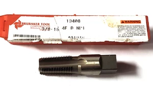 Brubaker TooL Pipe Tap 3/8-18 4F B NPT 13408 NEW Open Box - Picture 1 of 6