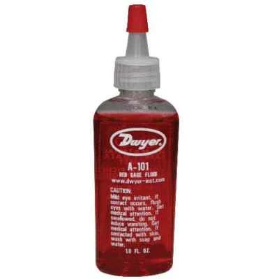 Dwyer A-101 .826 Specific Gravity Gauge Fluid, Red, 1 oz. Bottle