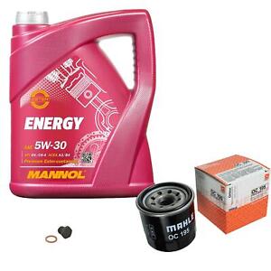 MAHLE Ölfilter 5 L MANNOL Energy 5W-30 für Mazda 323 F IV 1.6 KIA Clarus