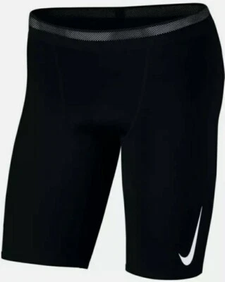NEW Nike Aeroswift 1/2 Half Tight Running Racing Black Men's Size XL AR3246-010 - Image 1 of 4