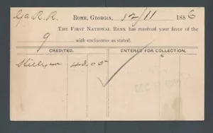 DATIERT 1886 PC ERSTE NATIONALBANK VON ROM GA - Bild 1 von 1