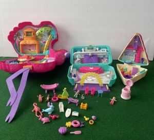 Polly Pocket Flamingo Birthday Cake Dance Party Compacts Dolls And Accessories - Picture 1 of 10