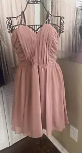 Lauren Conrad Size 8 Copper Sleeveless Dress With Pleated Bodice. - Picture 1 of 10