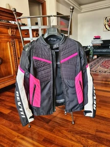Giubbotto Moto in Tessuto Impermeabile Rev'it ARC H2O LADIES Nero Fucsia - Foto 1 di 13
