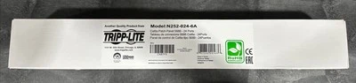 Tripp Lite 24-Port Cat6a Patch Panel  Model N252-024-6A  Black 19" - Image 1 of 4