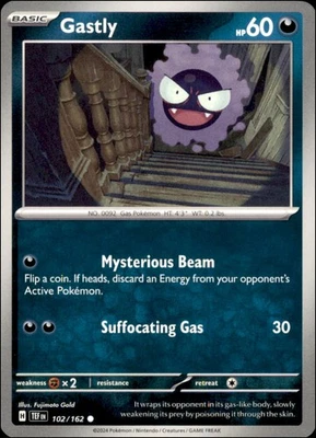 Pokemon - 2X Gastly #102/162 - SV05: Temporal Forces Common - Image 1 of 2