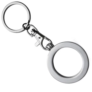 AA Medallion and Coin Holder Metal Keychain (Brushed) - Picture 1 of 3
