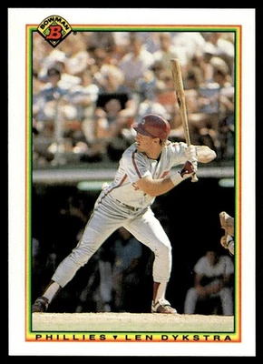 1990 Bowman Len Dykstra Philadelphia Phillies #152 - Image 1 of 2