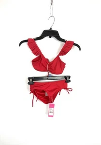 Seafolly Girl’s Red Two Piece Bikini Swimsuit Set Size 8 - Picture 1 of 3