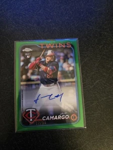2024 Topps Chrome Update Jair Camargo #AC-JAC ROOKIE Green Refractor /99 Auto - Picture 1 of 2