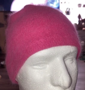 Gorro holgado mezcla de lana rosa angora y corderos - Imagen 1 de 8