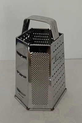 Rallador rebanador vintage de acero inoxidable de 6 lados Zester diseño británico n.º 990852 Foto 1 de 4