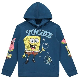 SpongeBob SquarePants Boys Pullover Hoodie - Little and Big Boys Sizes 4-20 Blue - Picture 1 of 8