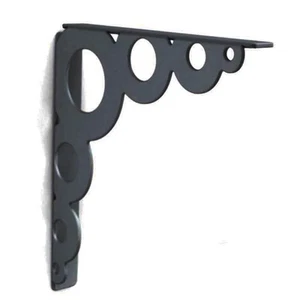 Reggimensola Design Reggi Mensola Mensole Legno Bubble 18 Cm Nero 2 Pz Doppio U - Bild 1 von 1